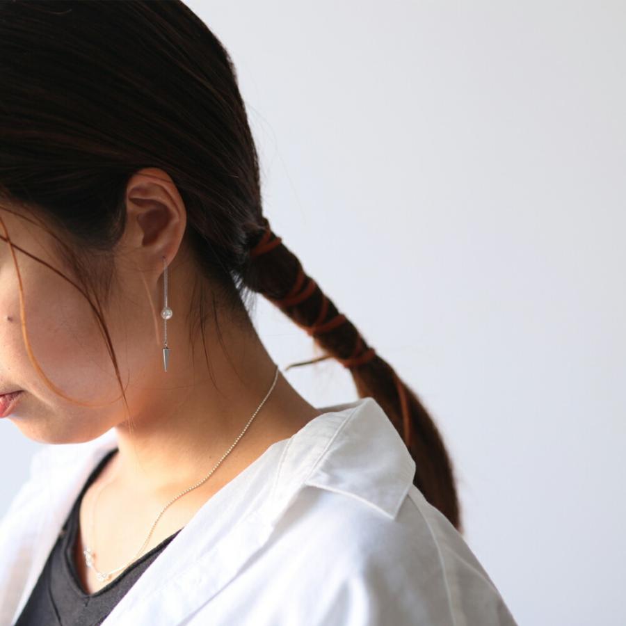 yum. （ヤム） / silver シルバー スタッズチェーン ピアス (両耳タイプ) / P-04d-Ag925 |  | 04