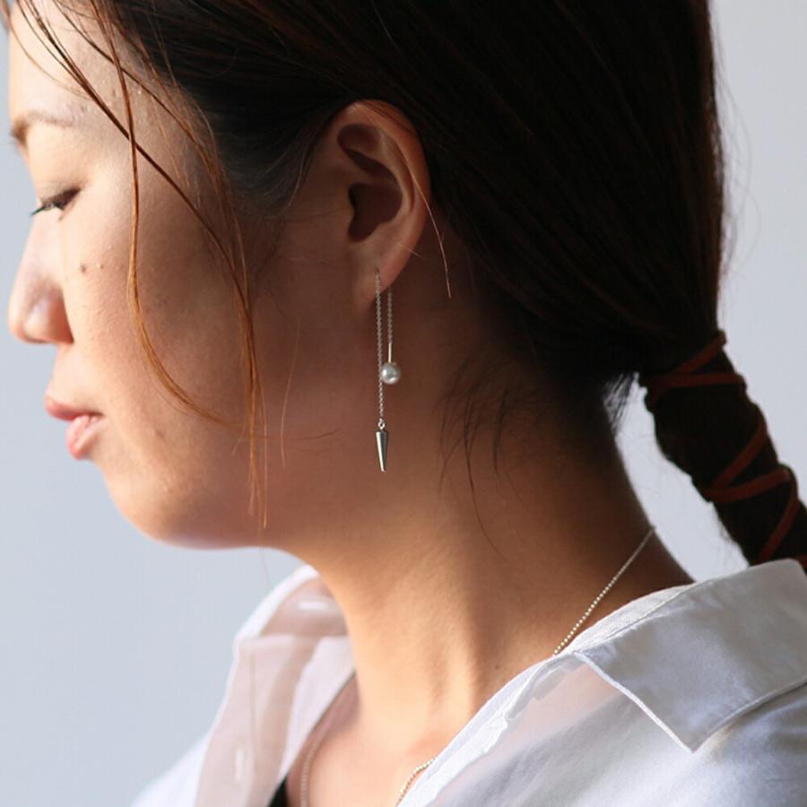 yum. （ヤム） / silver シルバー スタッズチェーン ピアス (両耳タイプ) / P-04d-Ag925 |  | 05