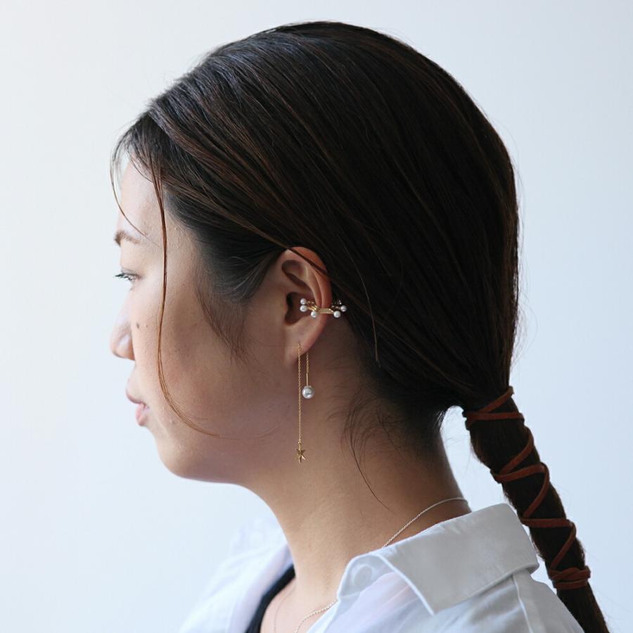 yum. （ヤム） / k18 ゴールド スター キラキラ チェーン ピアス 1 (両耳タイプ) / P-05c-18c | チェーン | 05