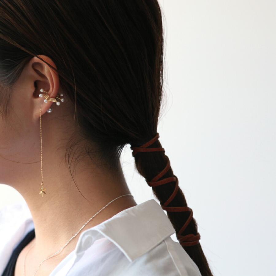 yum. （ヤム） / k18 ゴールド スター キラキラ チェーン ピアス 1 (両耳タイプ) / P-05c-18c | チェーン | 08