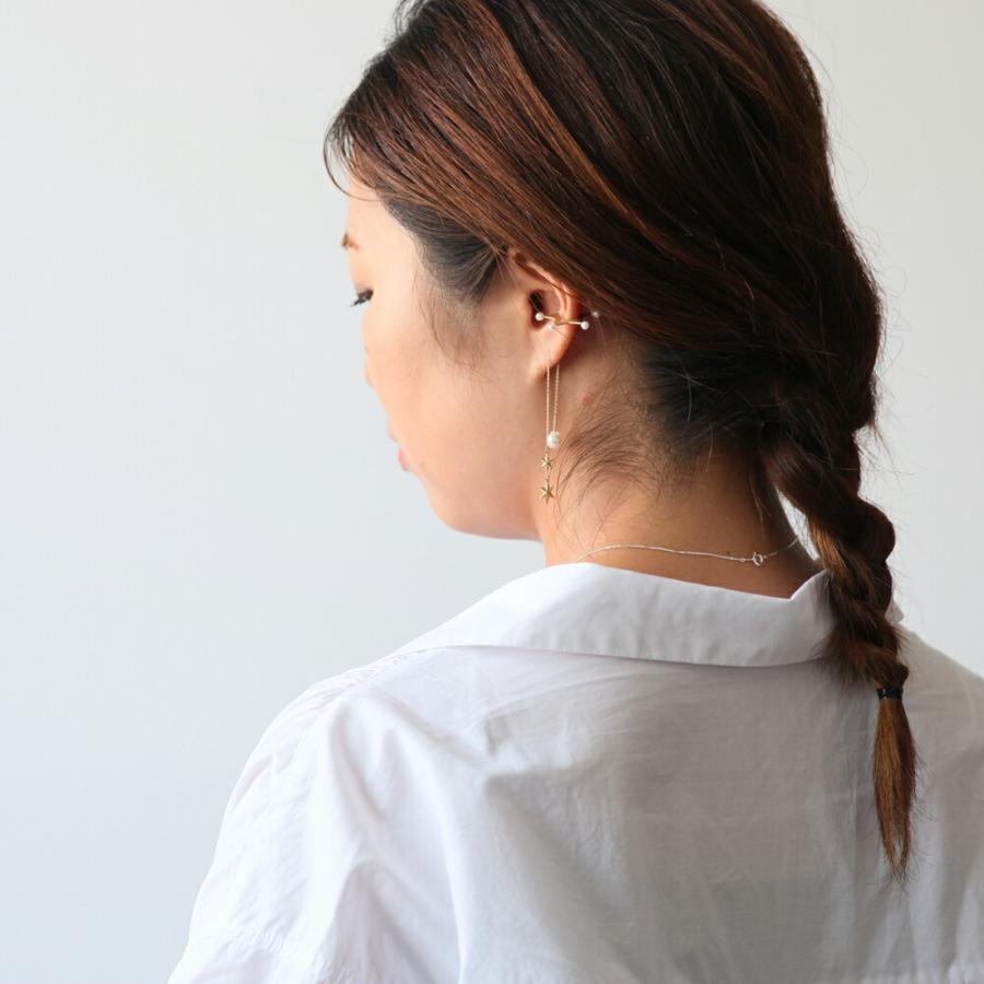 yum. （ヤム） / k18 ゴールド スター キラキラ チェーン ピアス 2 (両耳タイプ) / P-05b-18c | チェーン | 05