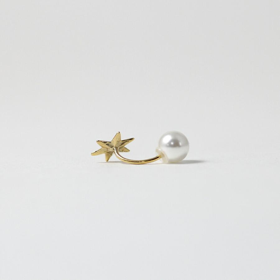 yum. （ヤム） / k18 ゴールド スター キラキラ パールキャッチ ピアス L (両耳タイプ) / P-10a-18c |  | 03
