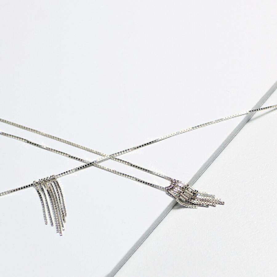 yum. （ヤム） / silver シルバー ベネチェーン フリンジ ロングネックレス 80cm / N-fj-B80-SV |  | 03