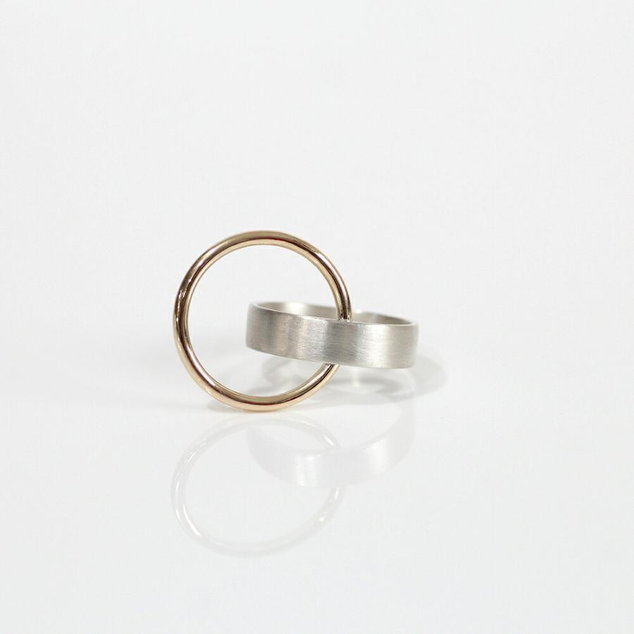 siki (シキ) / SK-R44-K10YG-SV / silver k10 バイカラーリンクリング |  | 01