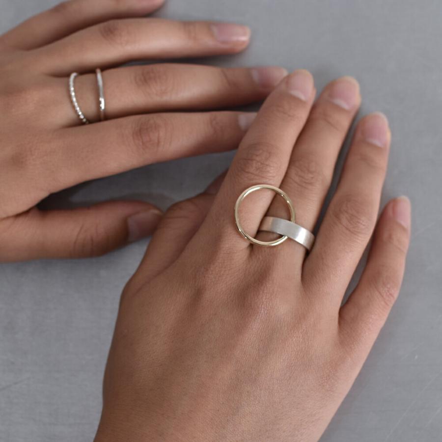 siki (シキ) / SK-R44-K10YG-SV / silver k10 バイカラーリンクリング |  | 10