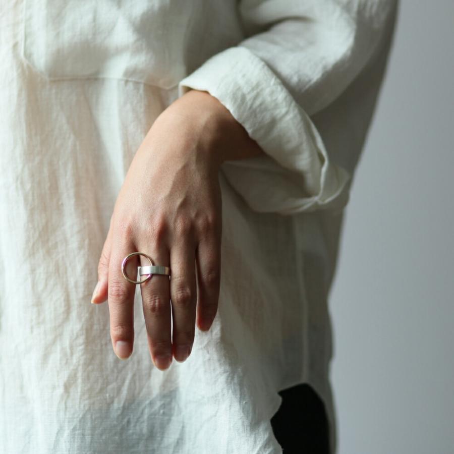 siki (シキ) / SK-R44-K10YG-SV / silver k10 バイカラーリンクリング |  | 12