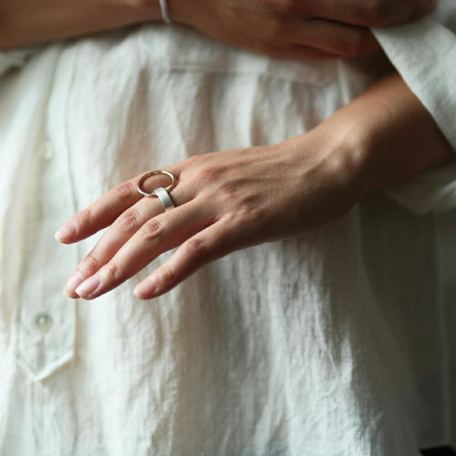 siki (シキ) / SK-R44-K10YG-SV / silver k10 バイカラーリンクリング |  | 13