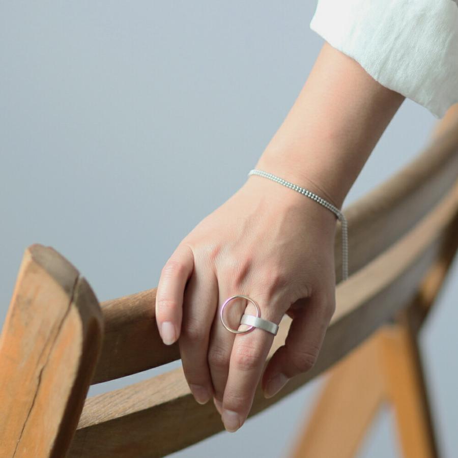 siki (シキ) / SK-R44-K10YG-SV / silver k10 バイカラーリンクリング |  | 07