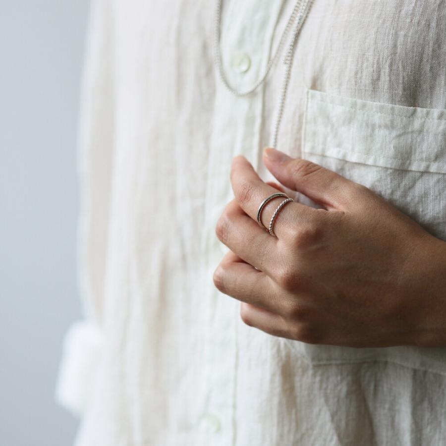 siki (シキ) / SK-R45-SV / silver シルバードットダブルリング |  | 09