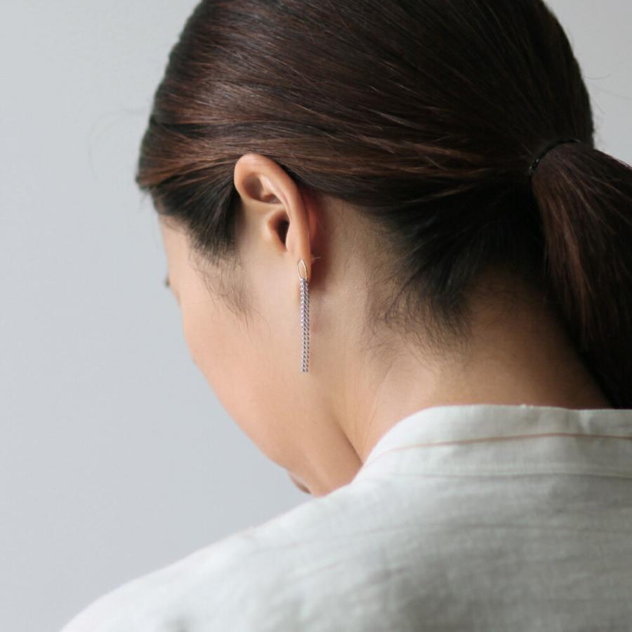 siki (シキ) / SK-PP29-K10YG-SV / silver k10 バイカラー スルーチェーンピアス |  | 08