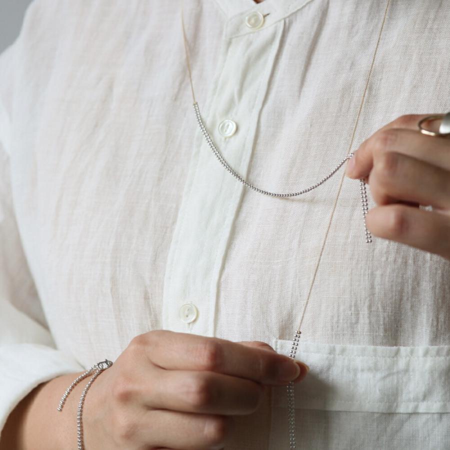 siki (シキ) / SK-N15-SV-K10YG / silver k10 バイカラー スルーチェーンネックレス |  | 09