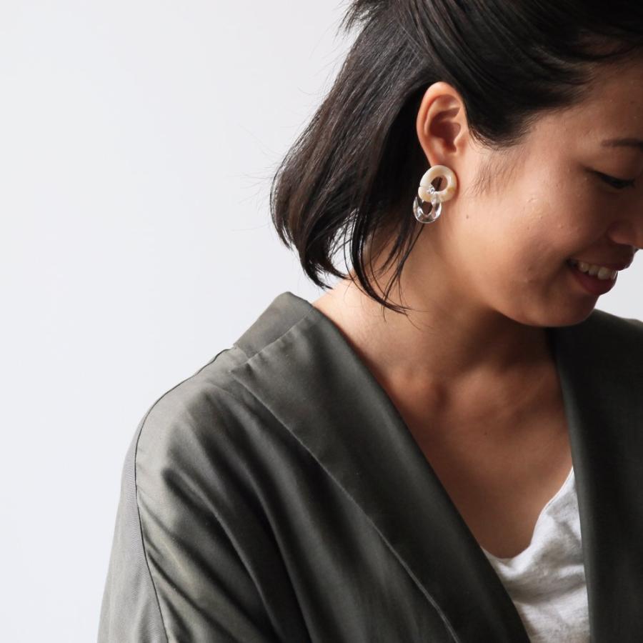 sinc シンク チェーンピアス  ベージュ×クリア (片耳タイプ)  sinc_pc_003 スウィング ピアス レディース シンプル 大人 上品 綺麗 ギフト アクセサリー お祝… |  | 01