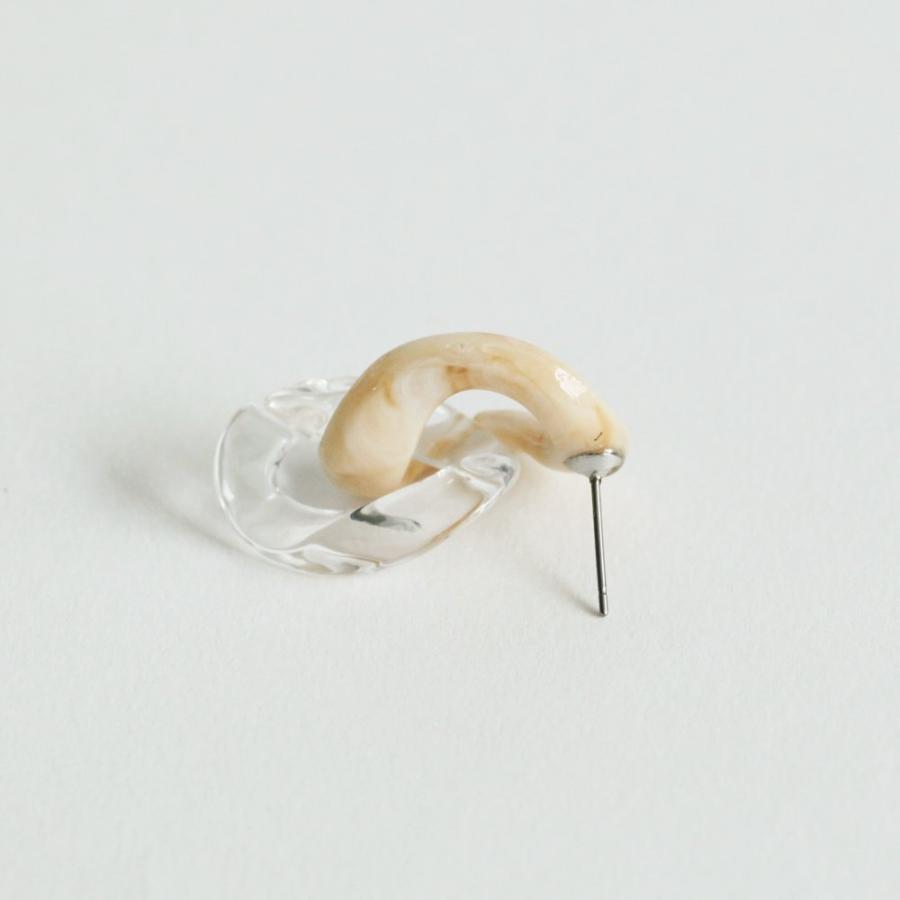 sinc シンク チェーンピアス  ベージュ×クリア (片耳タイプ)  sinc_pc_003 スウィング ピアス レディース シンプル 大人 上品 綺麗 ギフト アクセサリー お祝… |  | 04