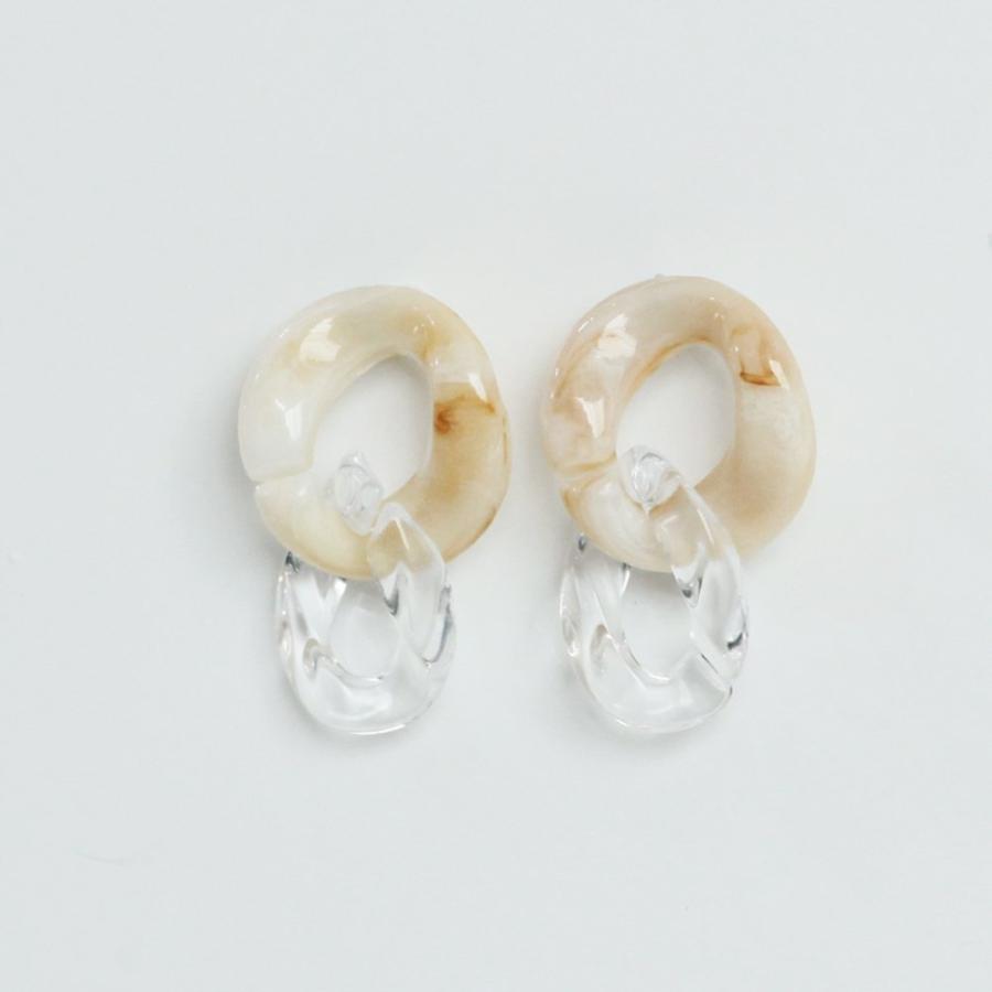 sinc シンク チェーンピアス  ベージュ×クリア (片耳タイプ)  sinc_pc_003 スウィング ピアス レディース シンプル 大人 上品 綺麗 ギフト アクセサリー お祝… |  | 05