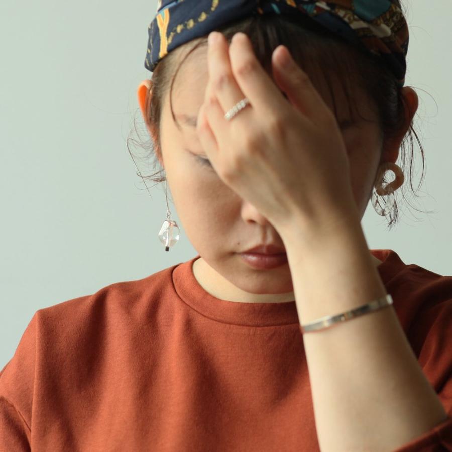 sinc シンク チェーンピアス  ベージュ×クリア (片耳タイプ)  sinc_pc_003 スウィング ピアス レディース シンプル 大人 上品 綺麗 ギフト アクセサリー お祝… |  | 07