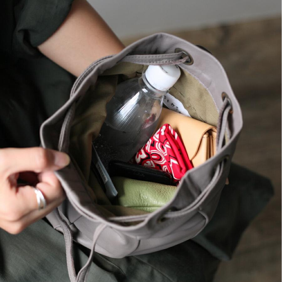 SEASIDE FREERIDE（シーサイドフリーライド） / シープレザー 2way 巾着型 ミニバッグ ONI BAG - 全2色 |  | 13