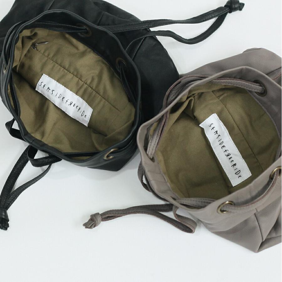SEASIDE FREERIDE（シーサイドフリーライド） / シープレザー 2way 巾着型 ミニバッグ ONI BAG - 全2色 |  | 08
