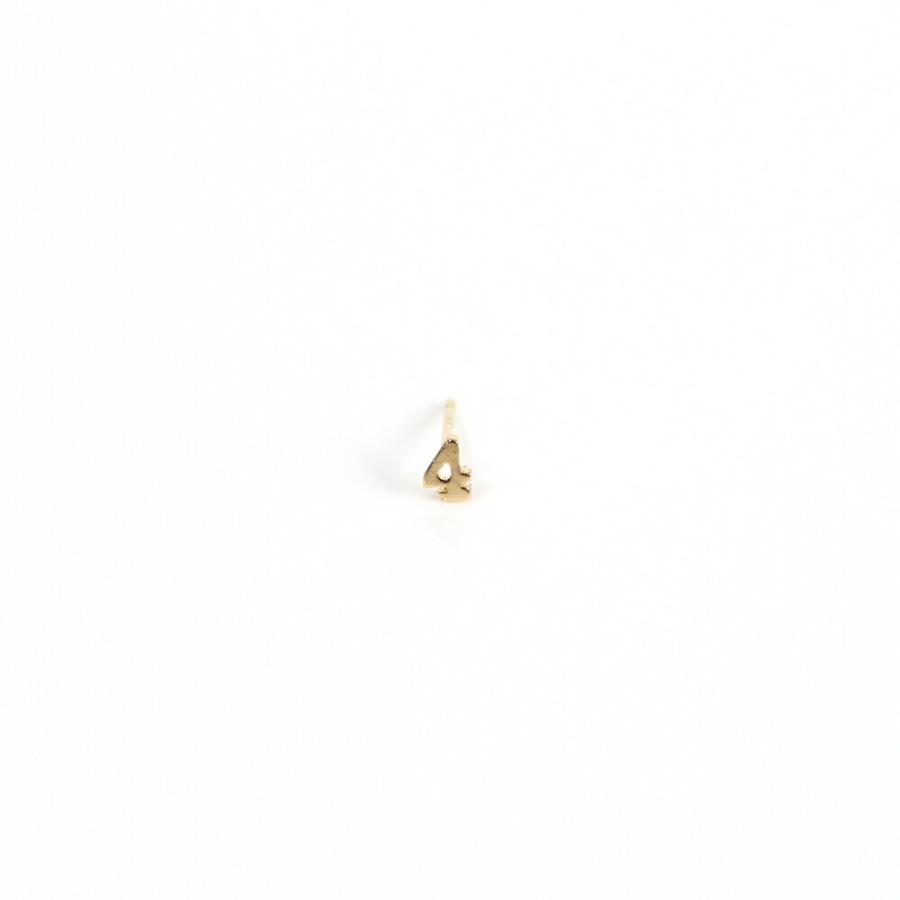 【廃番商品】hirondelle et pepin (イロンデールエペパン) / k18 hp-20ss-636 ナンバー ピアス / ゴールド　(片耳タイプ) | hirondelle | 01