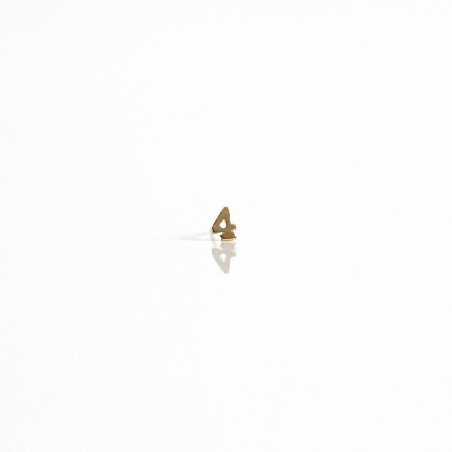 【廃番商品】hirondelle et pepin (イロンデールエペパン) / k18 hp-20ss-636 ナンバー ピアス / ゴールド　(片耳タイプ) | hirondelle | 04