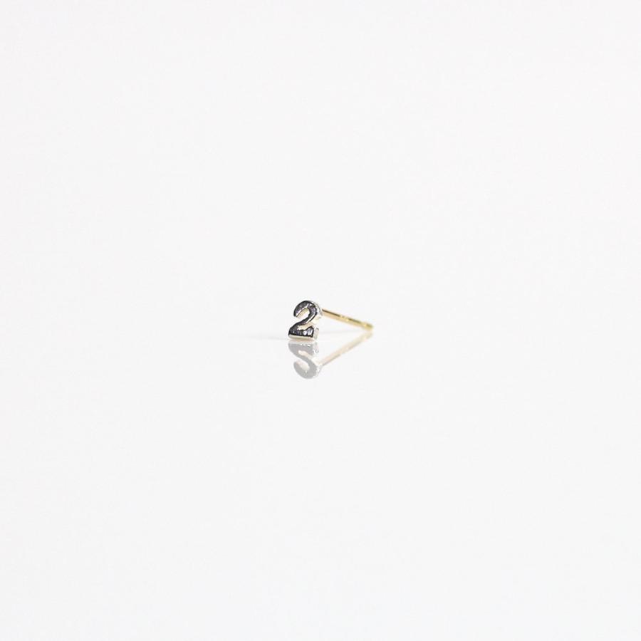 【廃番商品】hirondelle et pepin (イロンデールエペパン) / silver sp-20ss-24 ナンバー ピアス / シルバー　(片耳タイプ) | hirondelle | 01