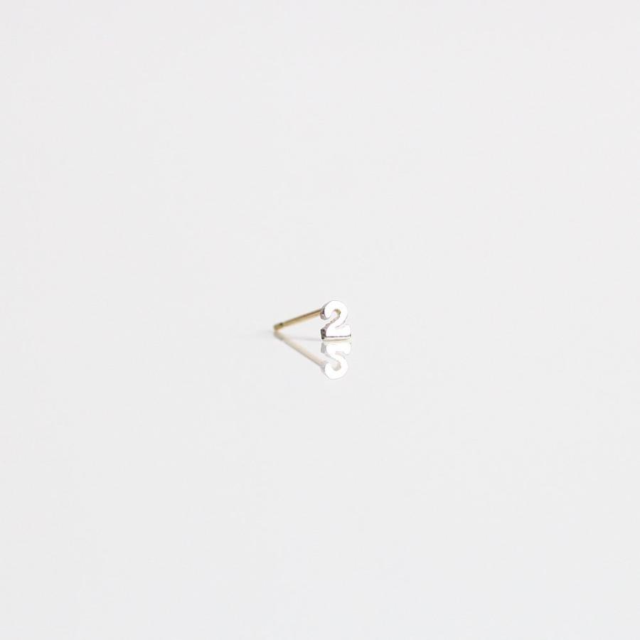 【廃番商品】hirondelle et pepin (イロンデールエペパン) / silver sp-20ss-24 ナンバー ピアス / シルバー　(片耳タイプ) | hirondelle | 02