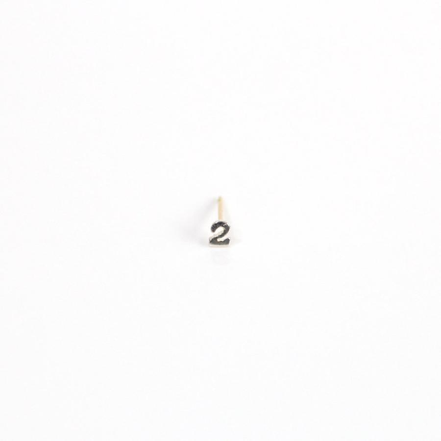 【廃番商品】hirondelle et pepin (イロンデールエペパン) / silver sp-20ss-24 ナンバー ピアス / シルバー　(片耳タイプ) | hirondelle | 03