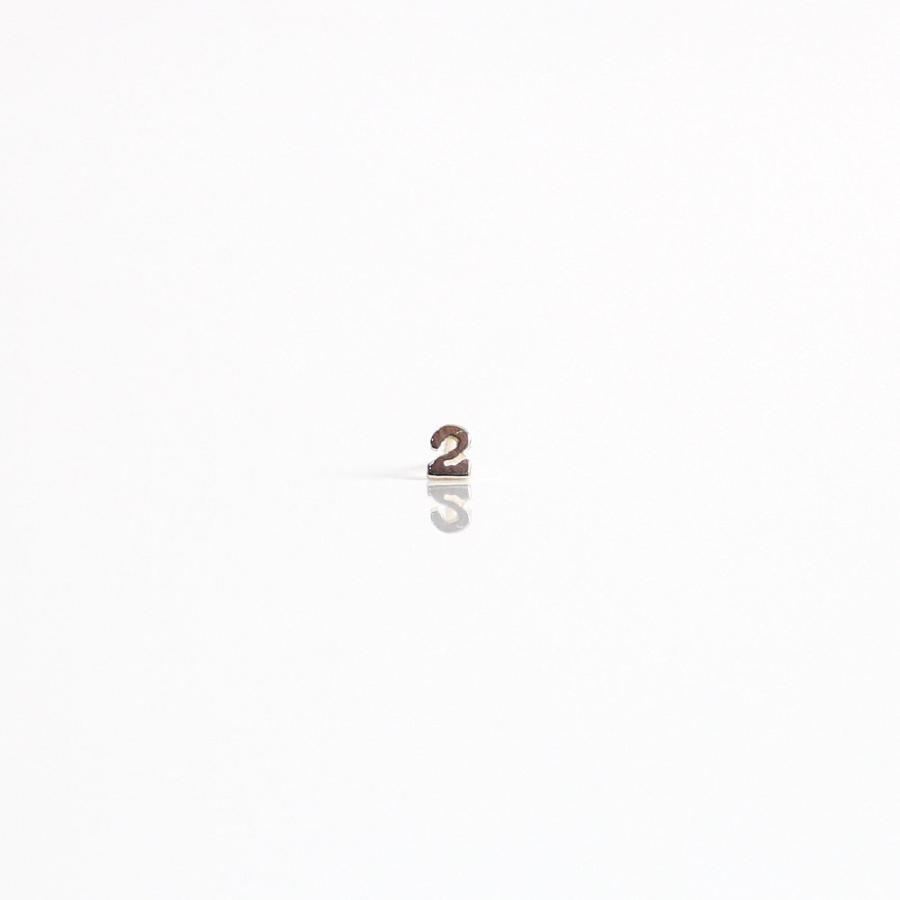 【廃番商品】hirondelle et pepin (イロンデールエペパン) / silver sp-20ss-24 ナンバー ピアス / シルバー　(片耳タイプ) | hirondelle | 04