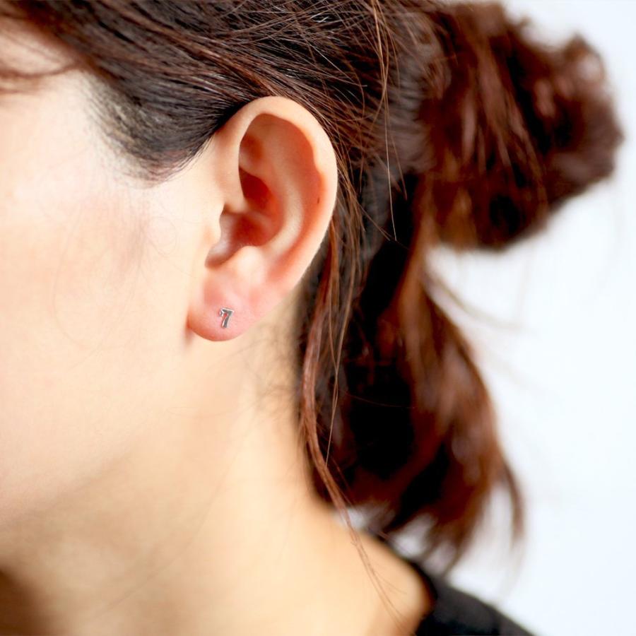 【廃番商品】hirondelle et pepin (イロンデールエペパン) / silver sp-20ss-24 ナンバー ピアス / シルバー　(片耳タイプ) | hirondelle | 06