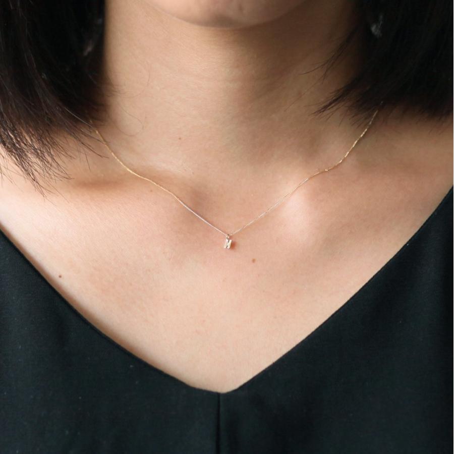hirondelle et pepin (イロンデールエペパン) k18 hn-20ss-536 イニシャル ネックレス ゴールド ( モチーフゴールド / チェーンゴールド) アルファベット 英語… | hirondelle | 03