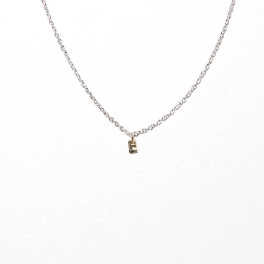 hirondelle et pepin (イロンデールエペパン) k18 hn-20ss-536 イニシャル ネックレス ゴールド ( モチーフゴールド / チェーンシルバー) アルファベット 英語… | hirondelle | 01