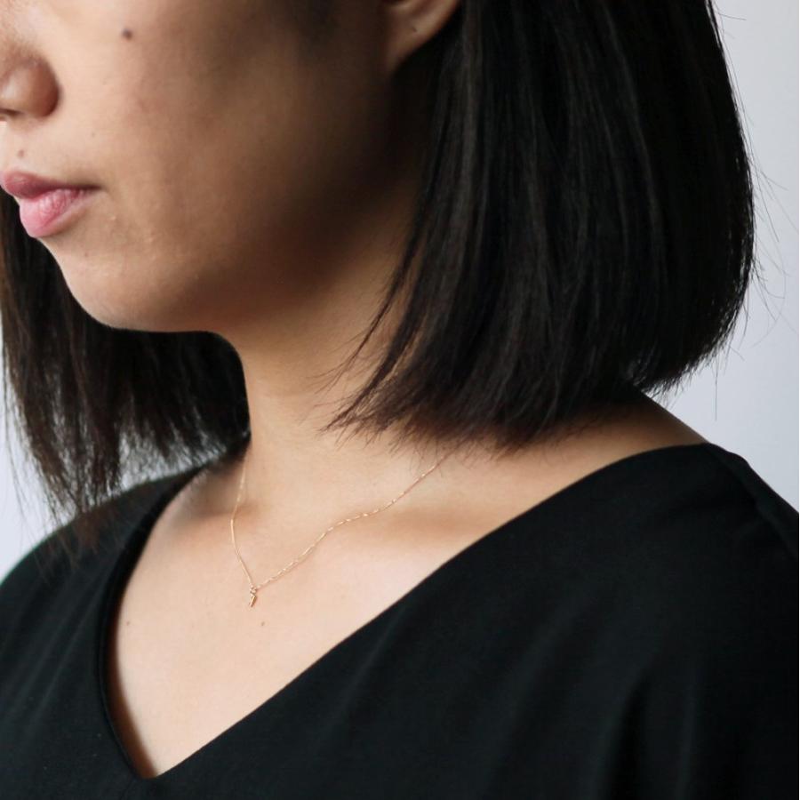 hirondelle et pepin (イロンデールエペパン) k18 hn-20ss-536 イニシャル ネックレス ゴールド ( モチーフゴールド / チェーンシルバー) アルファベット 英語… | hirondelle | 04