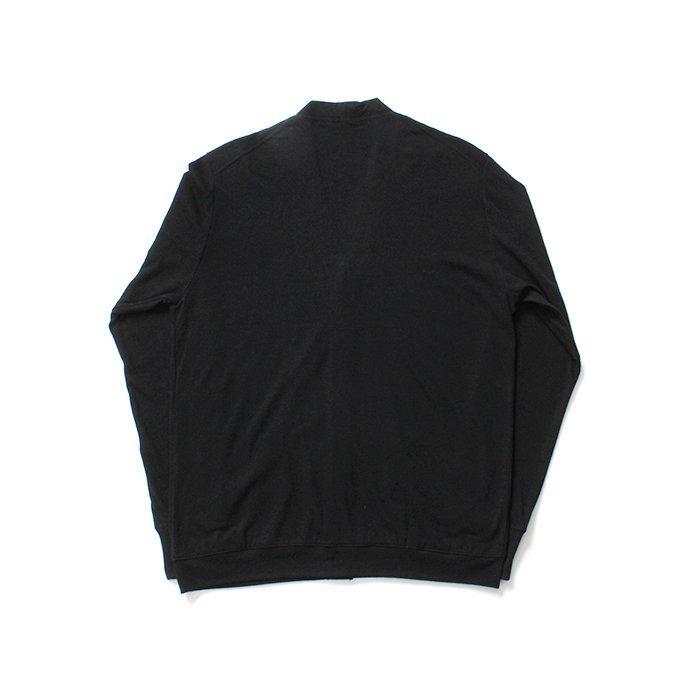 smoothday / メンズ スーパー140sウール エアー天竺カーディガン SP-T054-100 - ブラック | smoothday | 01