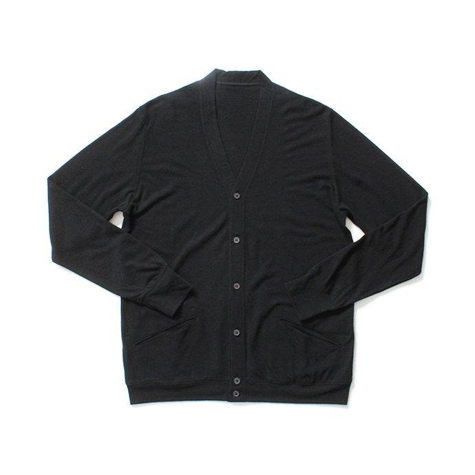 smoothday / メンズ スーパー140sウール エアー天竺カーディガン SP-T054-100 - ブラック | smoothday | 02