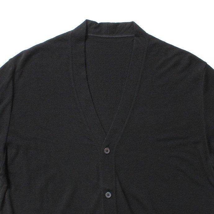 smoothday / メンズ スーパー140sウール エアー天竺カーディガン SP-T054-100 - ブラック | smoothday | 03