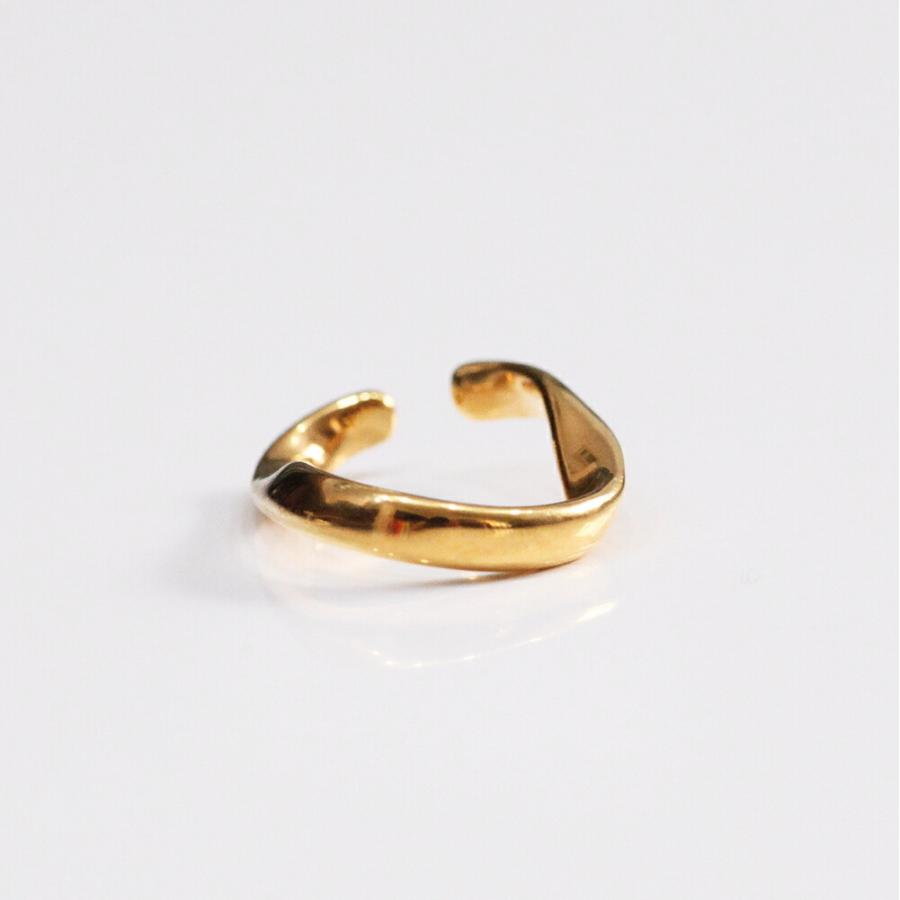 UNKNOWN. (アンノウン) / Goldplate U417 RIPPLING イヤーカフ M - ゴールド (片耳タイプ)  レディース メンズ ユニセックス イヤカフ ノンホー… | UNKNOWN. | 02