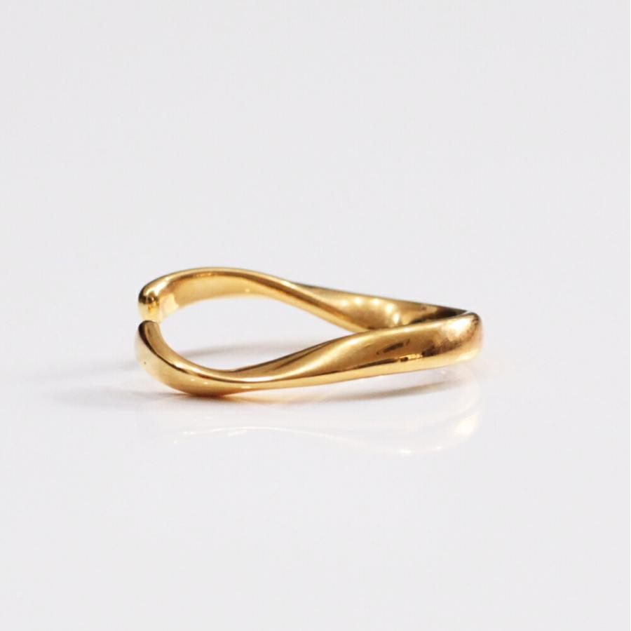 UNKNOWN. (アンノウン) / Goldplate U417 RIPPLING イヤーカフ M - ゴールド (片耳タイプ)  レディース メンズ ユニセックス イヤカフ ノンホー… | UNKNOWN. | 03