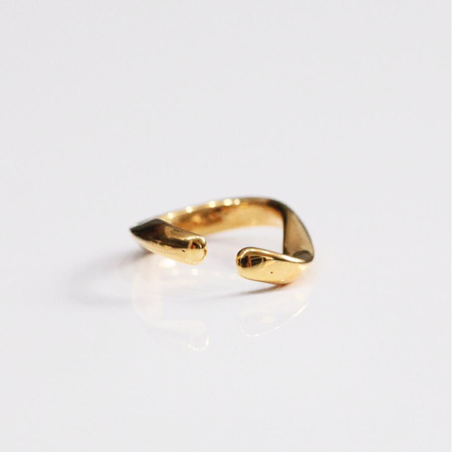 UNKNOWN. (アンノウン) / Goldplate U417 RIPPLING イヤーカフ M - ゴールド (片耳タイプ)  レディース メンズ ユニセックス イヤカフ ノンホー… | UNKNOWN. | 04