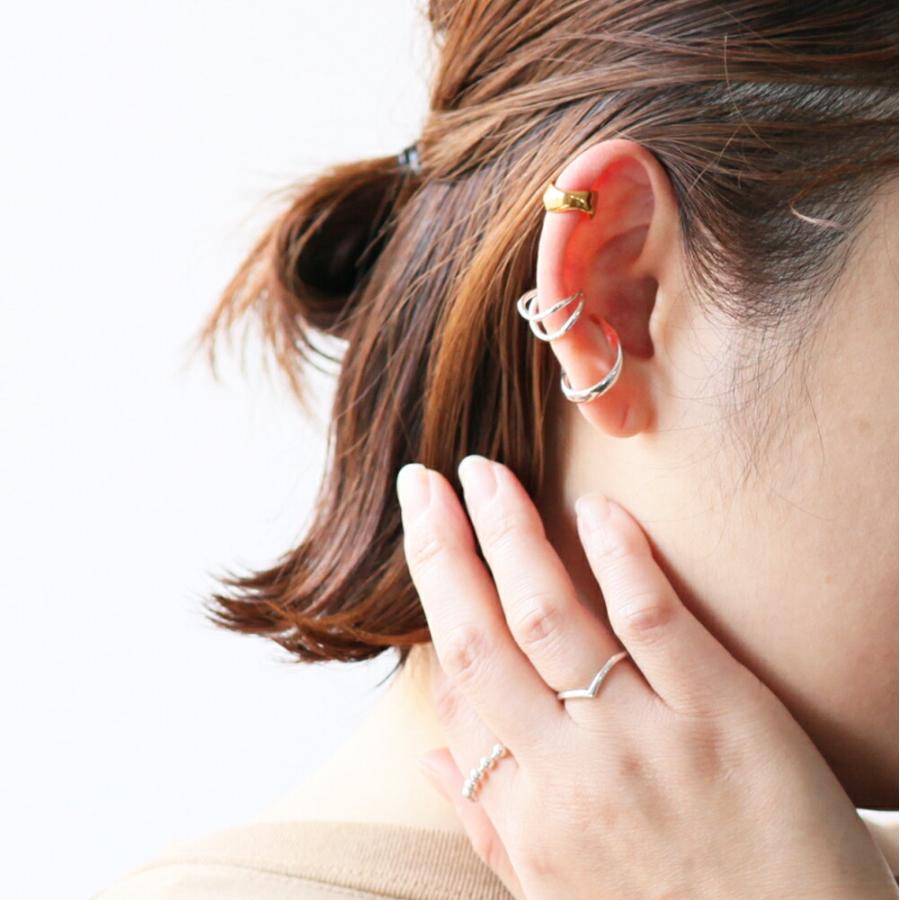 UNKNOWN. (アンノウン) / silver925 U417 RIPPLING イヤーカフ M - シルバー (片耳タイプ)  レディース メンズ ユニセックス イヤカフ ノンホー… | UNKNOWN. | 07