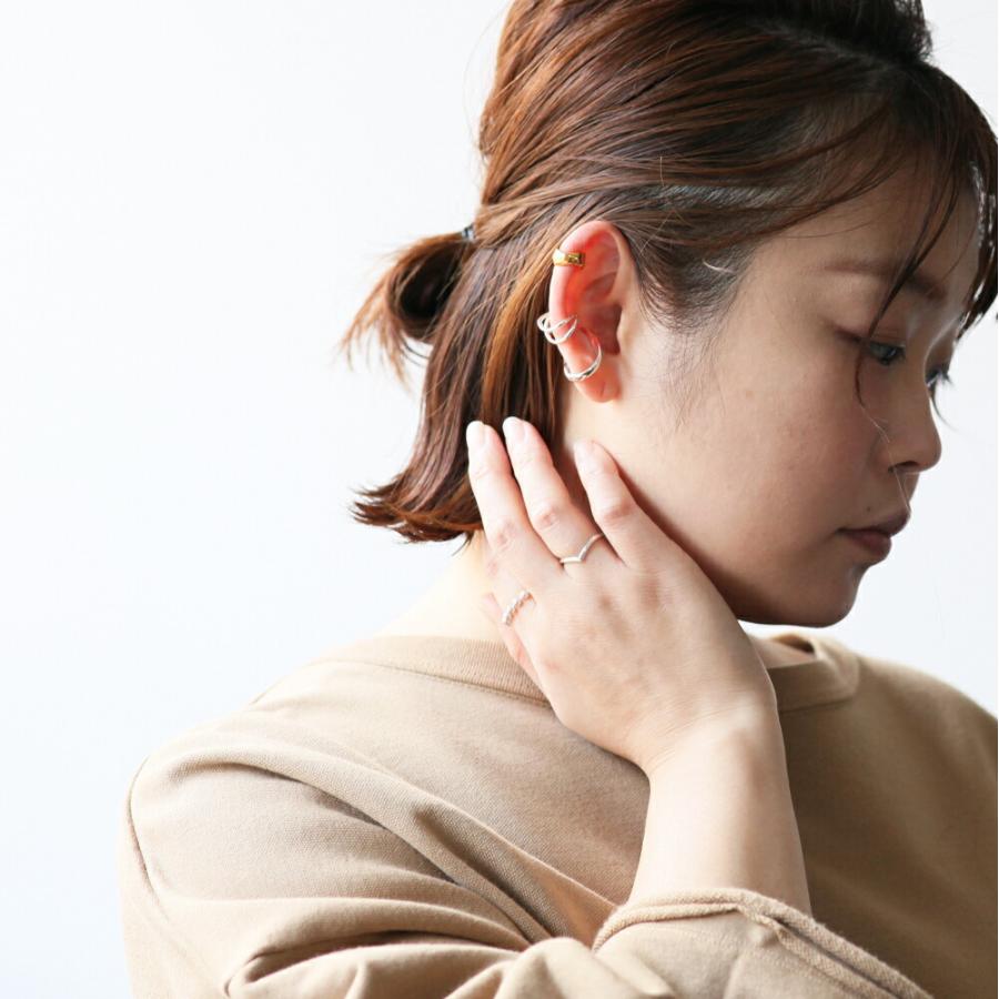 UNKNOWN. (アンノウン) / silver925 U417 RIPPLING イヤーカフ M - シルバー (片耳タイプ)  レディース メンズ ユニセックス イヤカフ ノンホー… | UNKNOWN. | 09