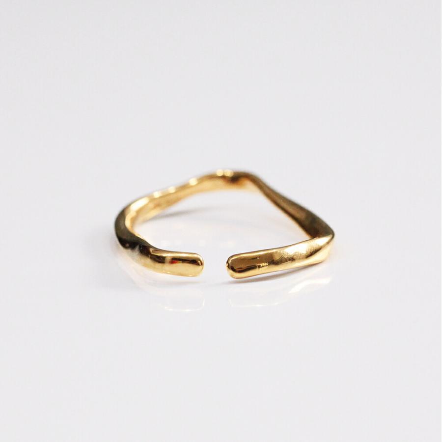 UNKNOWN. (アンノウン) / Goldplate U418 RIPPLING イヤーカフ L - ゴールド (片耳タイプ)  レディース メンズ ユニセックス イヤカフ ノンホー… | UNKNOWN. | 03