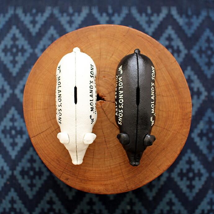 Hams Standing Pig Bank - White ハムズスタンディングピッグバンク ピギーバンク 貯金箱 ホワイト | WHYTO | 10