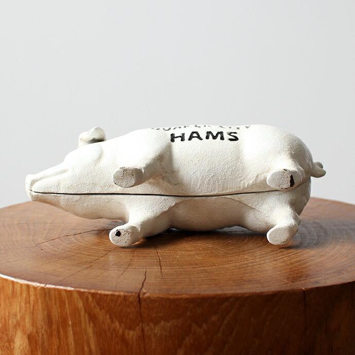 Hams Standing Pig Bank - White ハムズスタンディングピッグバンク ピギーバンク 貯金箱 ホワイト | WHYTO | 07