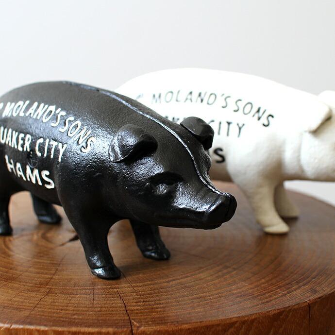 Hams Standing Pig Bank - Black ハムズスタンディングピッグバンク ピギーバンク 貯金箱 ブラック |  | 03