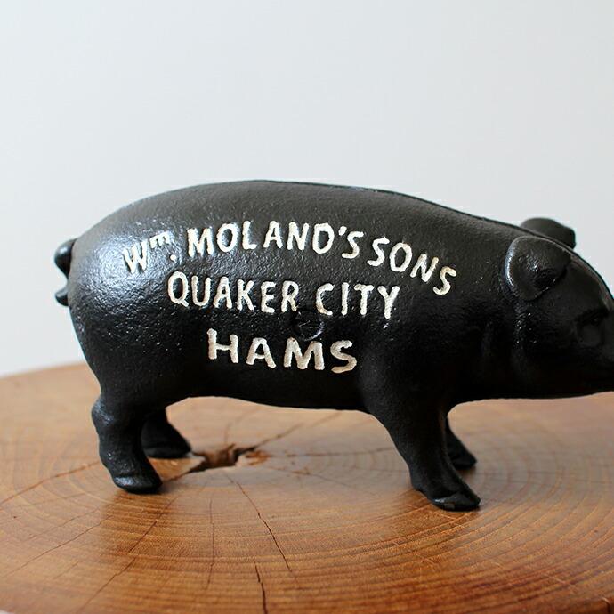 Hams Standing Pig Bank - Black ハムズスタンディングピッグバンク ピギーバンク 貯金箱 ブラック |  | 04