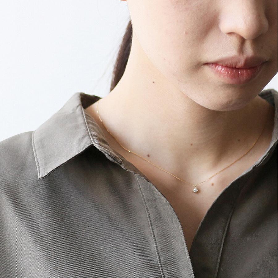 イロンデール エペパン hirondelle et pepin / k18 hn-20fw-538 5つ爪ダイヤ ネックレス / ゴールド レディース ギフト プレゼント アクセサリ… | hirondelle | 06