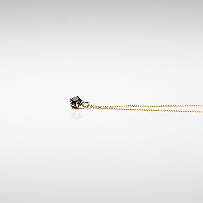 イロンデール エペパン hirondelle et pepin / k18 hn-20fw-539 5つ爪ブラックダイヤ ネックレス / ゴールド レディース ギフト プレゼント ア… | hirondelle | 01