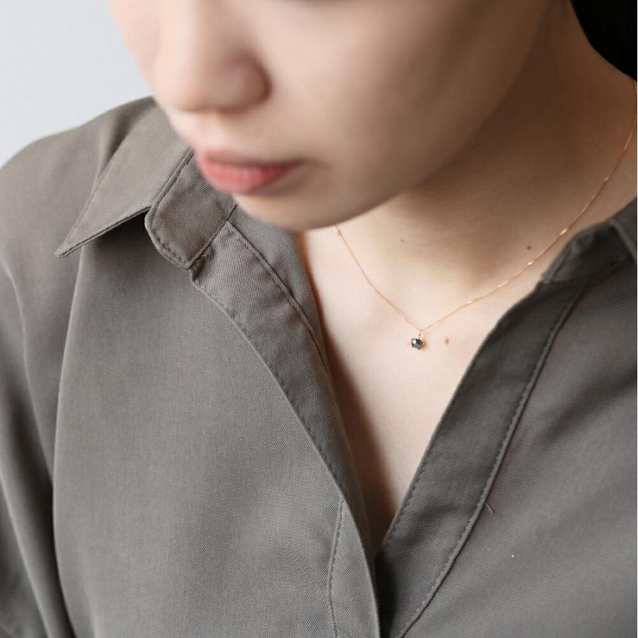 イロンデール エペパン hirondelle et pepin / k18 hn-20fw-539 5つ爪ブラックダイヤ ネックレス / ゴールド レディース ギフト プレゼント ア… | hirondelle | 02