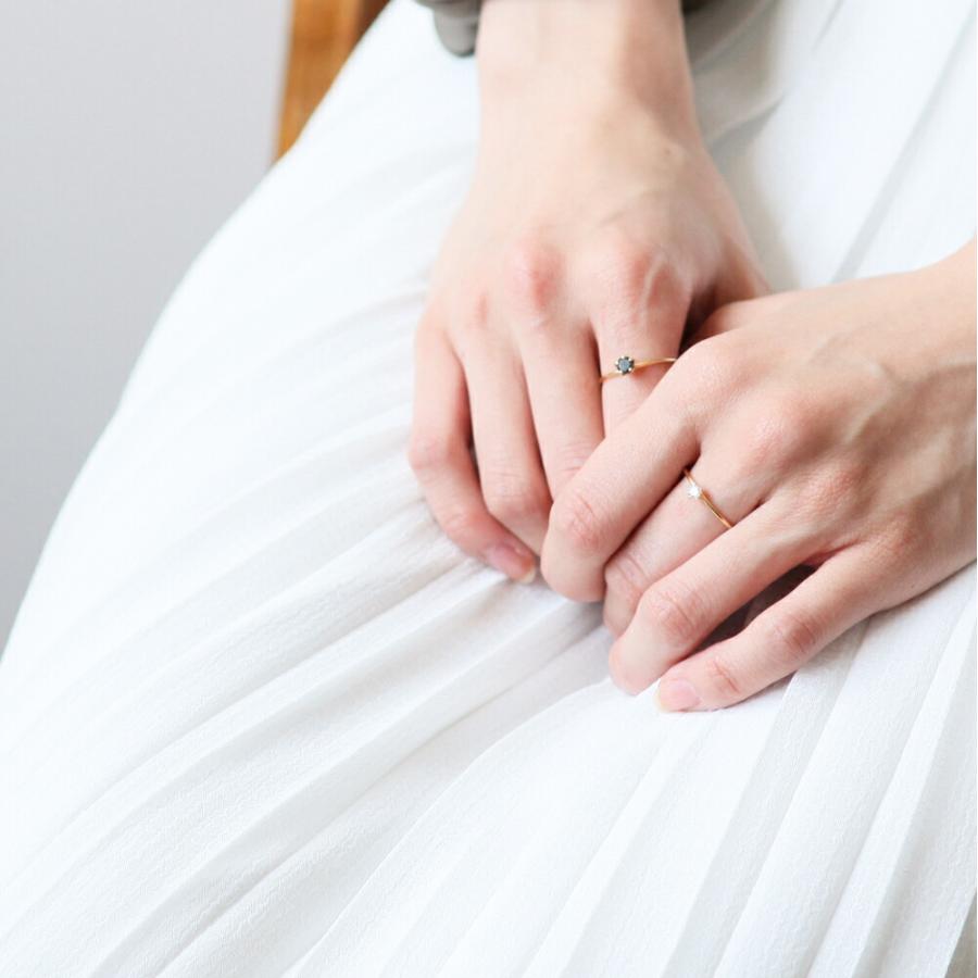 イロンデール エペパン hirondelle et pepin / k18 hr-20fw-561 5つ爪ブラックダイヤ リング / ゴールド レディース 指輪 ギフト プレゼント 記… | hirondelle | 07