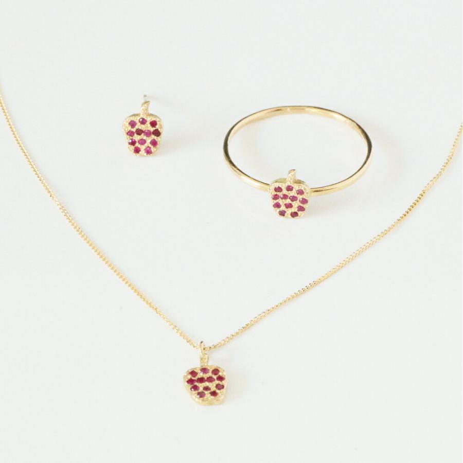 イロンデール エペパン hirondelle et pepin / k18 hr-20fw-565 フルーツパヴェ apple りんご リング / ゴールド レディース 指輪 ギフト プレ… | hirondelle | 07