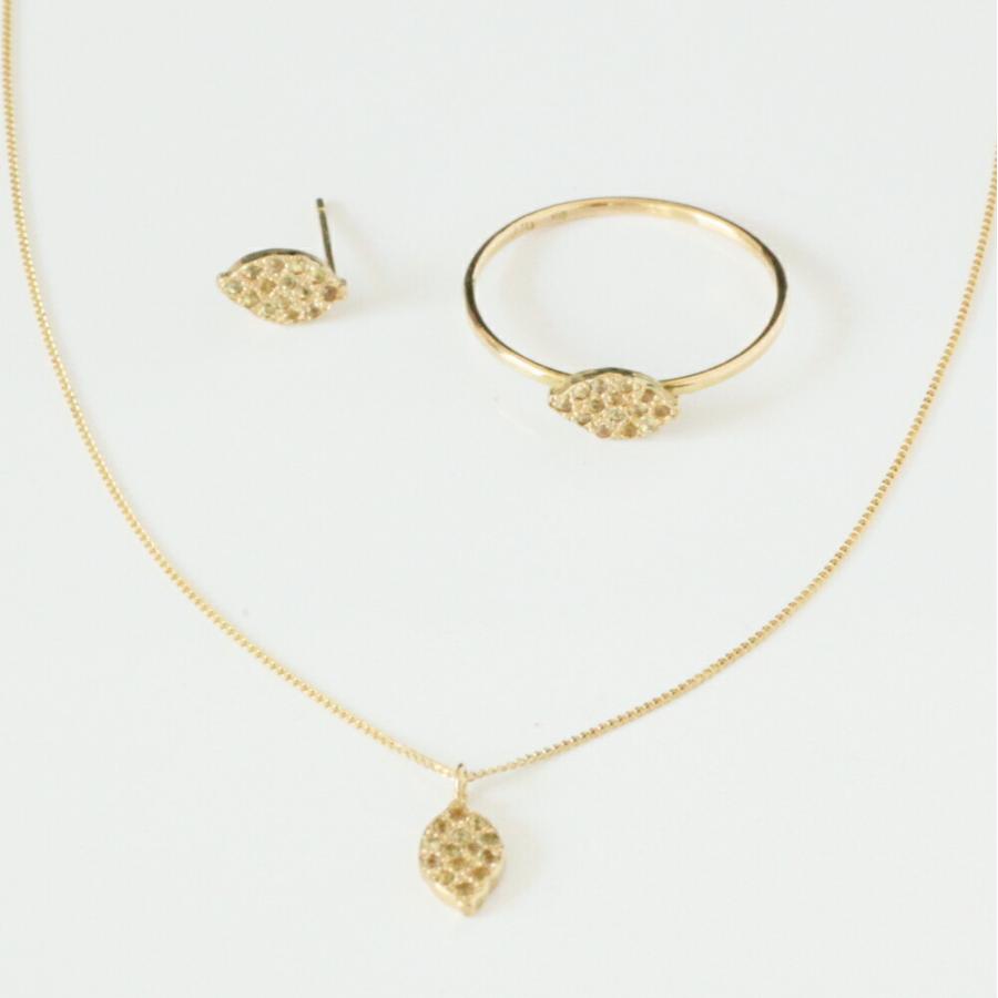 イロンデール エペパン hirondelle et pepin / k18 hr-20fw-566 フルーツパヴェ lemon レモン リング / ゴールド レディース 指輪 ギフト プレ… | hirondelle | 04